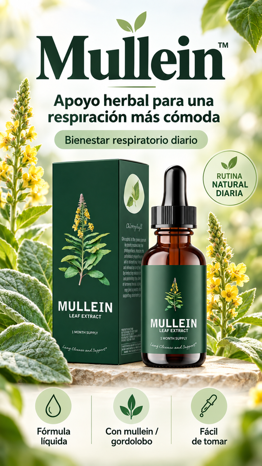 Mullein™: apoyo herbal para respirar con más comodidad todos los días.